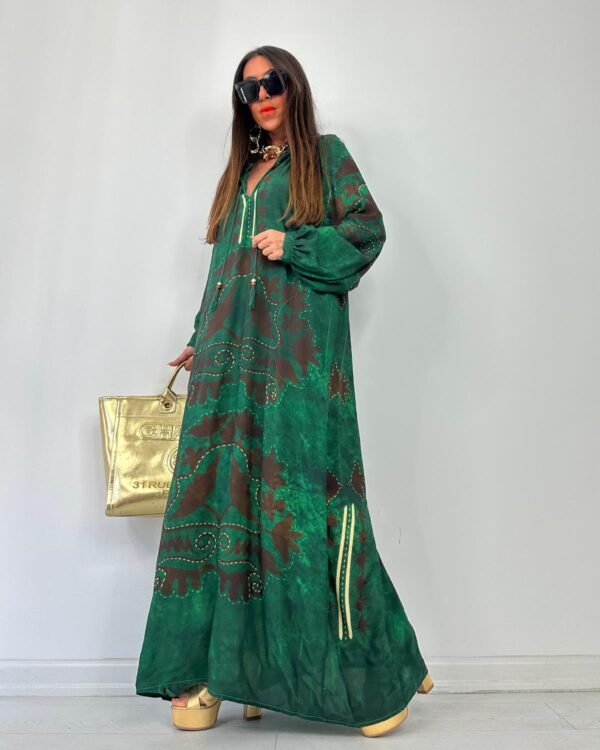 Trey Model Green Luxury Dress.
