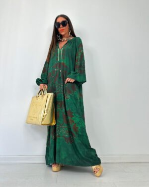 Trey Model Green Luxury Dress.