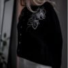 Beads Embroidery Embroidered Pearl Button Cardigan