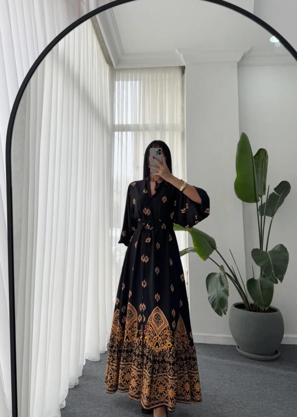 Women's Leaf Patterned Dress
