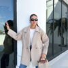 Latte Oversized Textured Coat