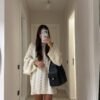 Oversized Cable Knit Dress for Women