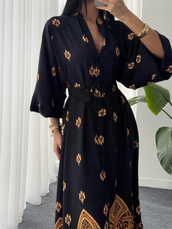 Women's Leaf Patterned Dress
