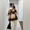 Brown Forest Print Pullover