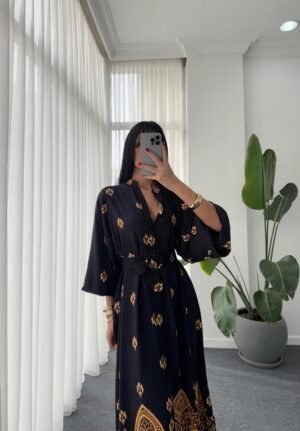 Women's Leaf Patterned Dress