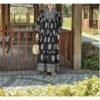 Authentic Patterned Black Viscose Dress