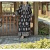 Authentic Patterned Black Viscose Dress