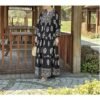 Authentic Patterned Black Viscose Dress