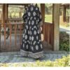 Authentic Patterned Black Viscose Dress