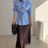 The Blue Lace Curved Retro blouse