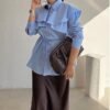 The Blue Lace Curved Retro blouse