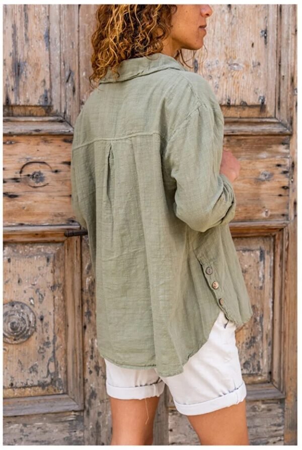 Double Pocket Sagittaric Linen Shirt
