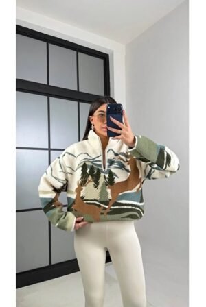 ض Green Deer Sweatshirt