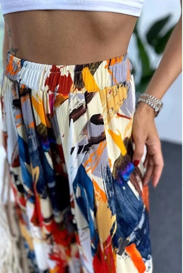 Viscose Fabric Waisted Rubber Design Pattern