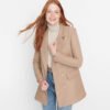 Modern Classic Beige Blazer with Gold Details