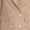 Modern Classic Beige Blazer with Gold Details