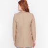 Modern Classic Beige Blazer with Gold Details