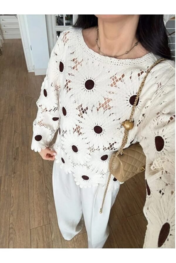 Crochet Blouse with Lace Details