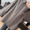 Oversized Brown Shirt with Belt