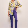 cicek-desenli-oversize-gomlek-olive-f5e-48 Floral Print Oversized Shirt