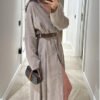 Belted Button-Front Maxi Shirt Dress.