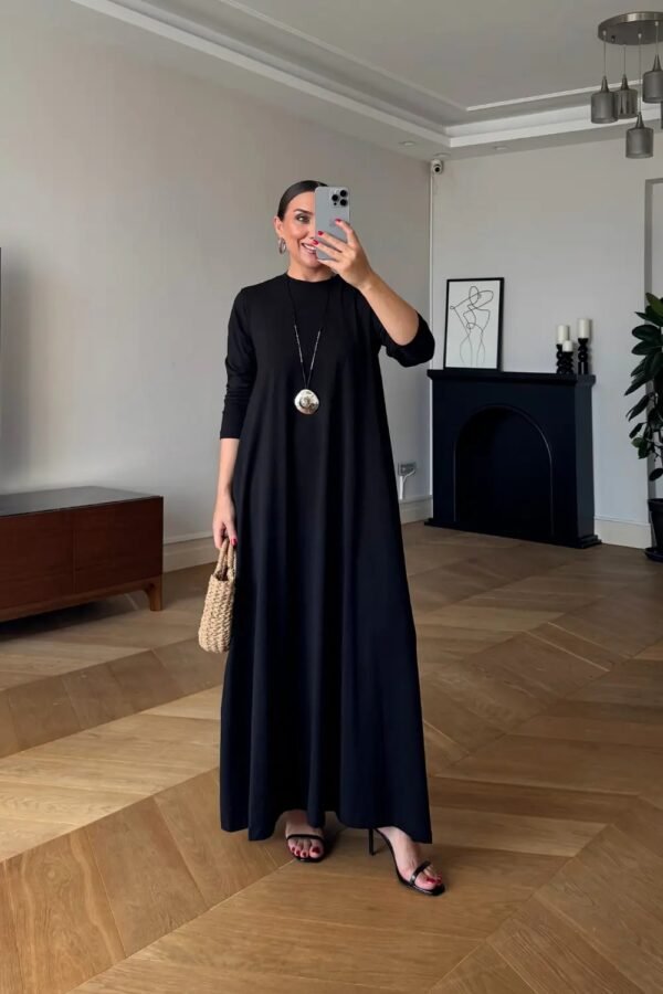 gg Long Sleeves Basic Long Dress