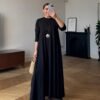 ggg Long Sleeves Basic Long Dress