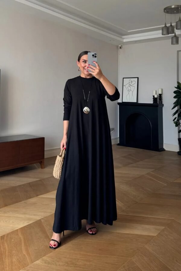 ggg Long Sleeves Basic Long Dress