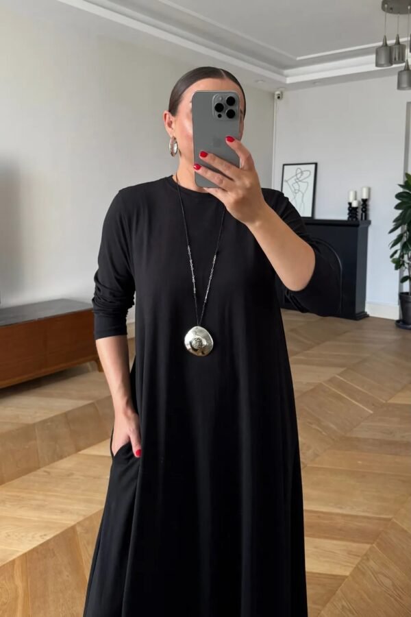 gggg Long Sleeves Basic Long Dress