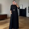 ggggggg Long Sleeves Basic Long Dress