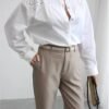 White shirt with details of festo