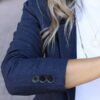 lacivert-yun-efekt-blazer_64fc9f3f4888a Classic Navy Blue Single Button Tailored Blazer