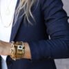 lacivert-yun-efekt-blazer_64fc9f3f49ad7 Classic Navy Blue Single Button Tailored Blazer