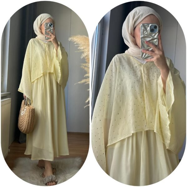 mina-etekli-takim-sari-8-40cf Mina Embellished Skirt Set