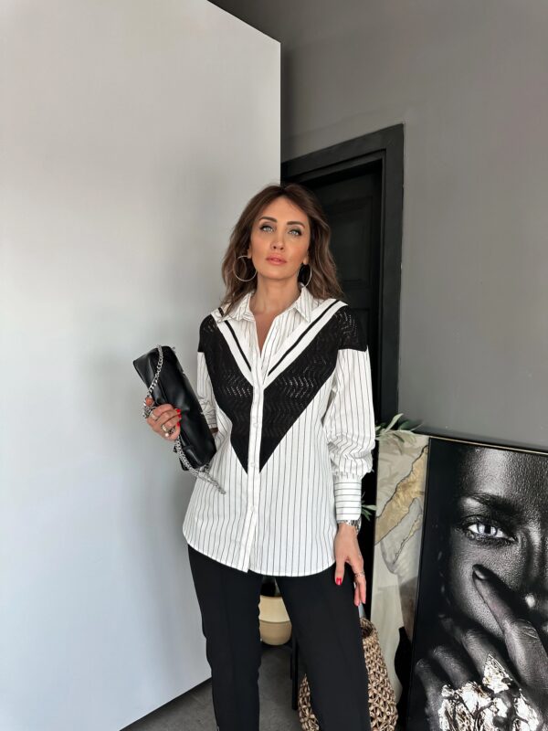 White Striped Fisto Shirt