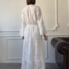 White Lace Embroidered Long Dress