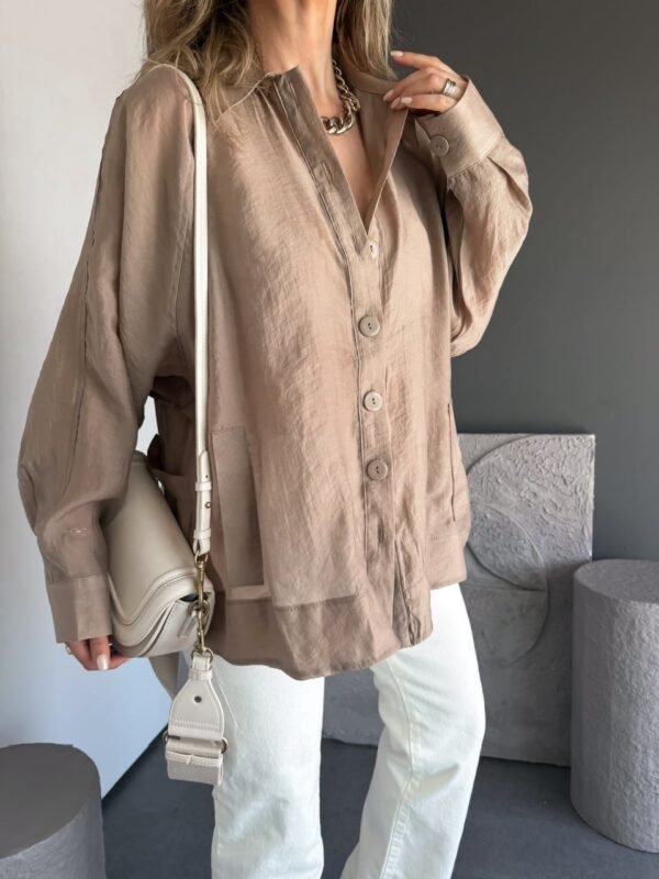 BIG BUTTON OVERSIZED SHIRT